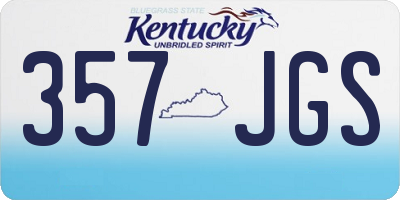 KY license plate 357JGS