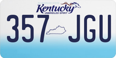KY license plate 357JGU