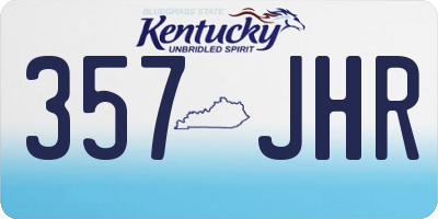 KY license plate 357JHR