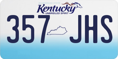 KY license plate 357JHS