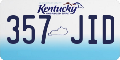 KY license plate 357JID