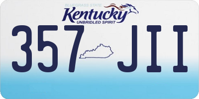 KY license plate 357JII