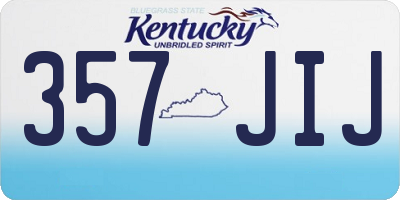 KY license plate 357JIJ