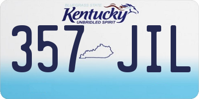 KY license plate 357JIL