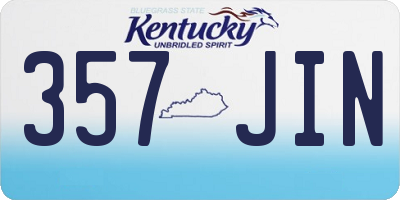 KY license plate 357JIN