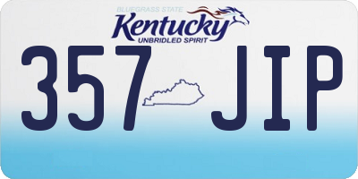 KY license plate 357JIP