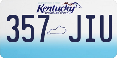 KY license plate 357JIU