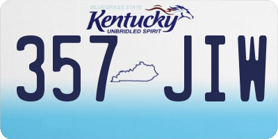 KY license plate 357JIW