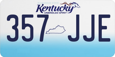 KY license plate 357JJE