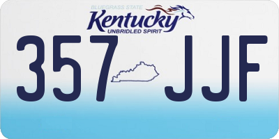 KY license plate 357JJF