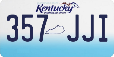 KY license plate 357JJI
