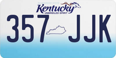 KY license plate 357JJK