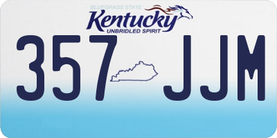 KY license plate 357JJM