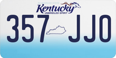 KY license plate 357JJO