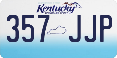 KY license plate 357JJP