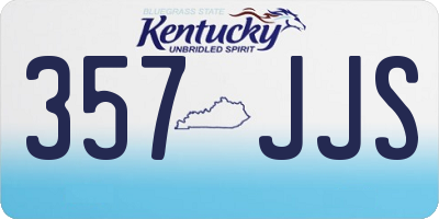 KY license plate 357JJS