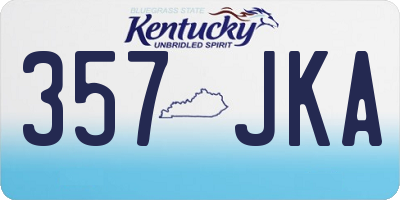 KY license plate 357JKA