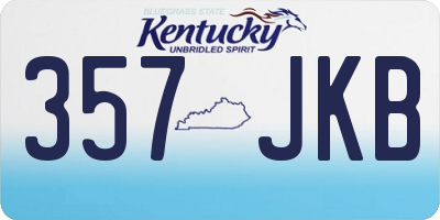 KY license plate 357JKB