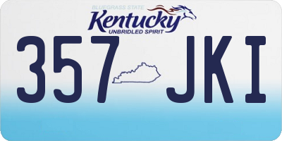 KY license plate 357JKI