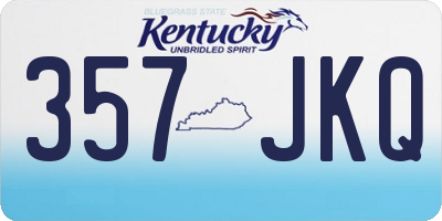 KY license plate 357JKQ