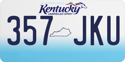 KY license plate 357JKU