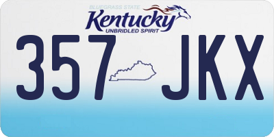 KY license plate 357JKX