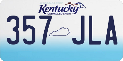 KY license plate 357JLA