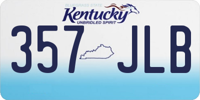 KY license plate 357JLB
