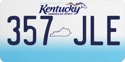 KY license plate 357JLE