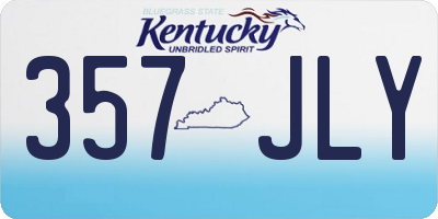 KY license plate 357JLY