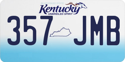 KY license plate 357JMB