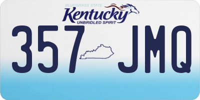 KY license plate 357JMQ