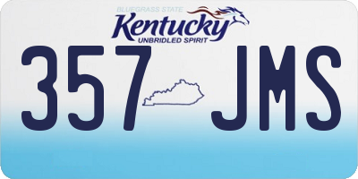 KY license plate 357JMS