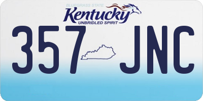 KY license plate 357JNC