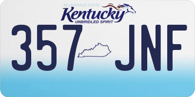 KY license plate 357JNF