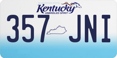 KY license plate 357JNI