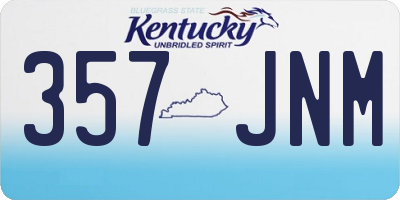 KY license plate 357JNM