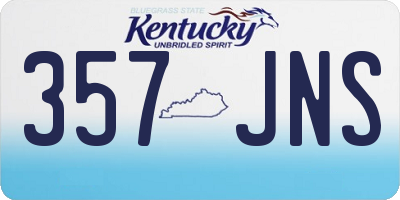 KY license plate 357JNS