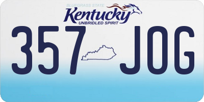 KY license plate 357JOG