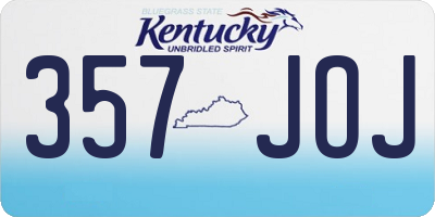 KY license plate 357JOJ