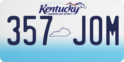 KY license plate 357JOM