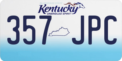 KY license plate 357JPC