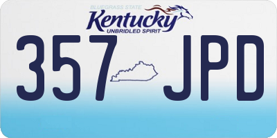 KY license plate 357JPD
