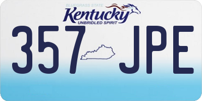 KY license plate 357JPE