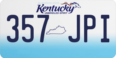 KY license plate 357JPI