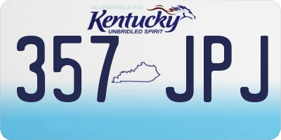 KY license plate 357JPJ