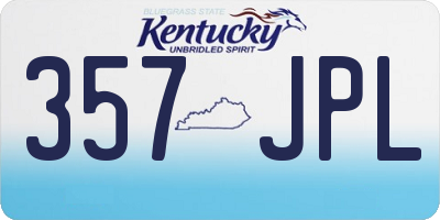KY license plate 357JPL