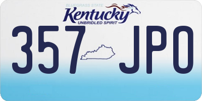KY license plate 357JPO
