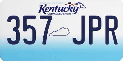 KY license plate 357JPR