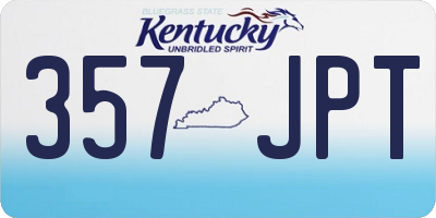 KY license plate 357JPT